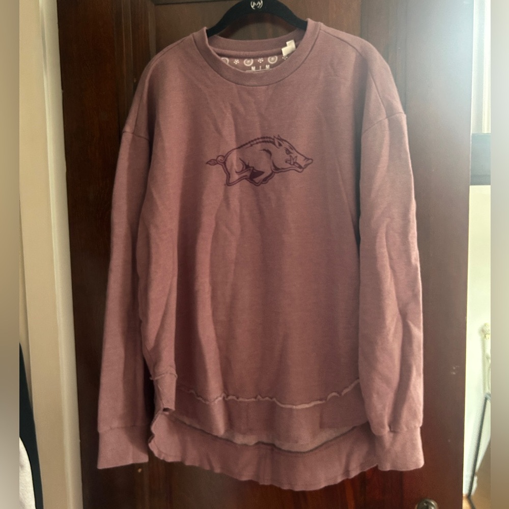Arkansas Razorbacks Purple Crewneck Sweatshirt